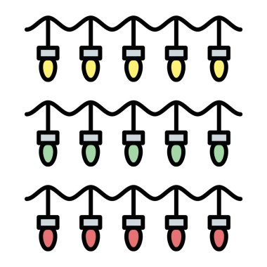 Beyaz arka planda asılı Noel çelenkleri