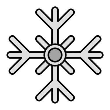 Kar tanesi. Web simgesi basit illüstrasyon