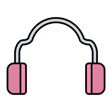 kulaklık simgesi vektör illüstrasyonu