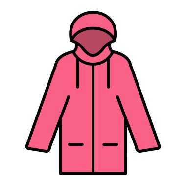 kış ceketi ikonu vektör illüstrasyonu