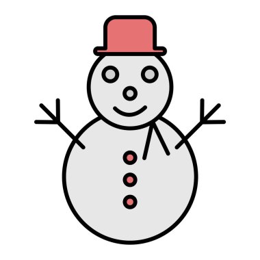 Kardan adam. Web simgesi basit illüstrasyon