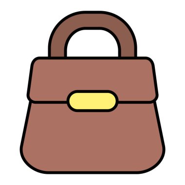 El çantası. Web simgesi basit illüstrasyon