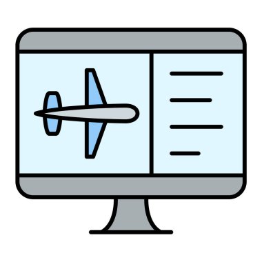 seyahat simgesi vektör çizimi