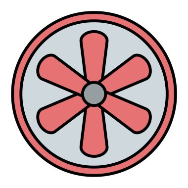 Beyaz arkaplanda klima simgesi