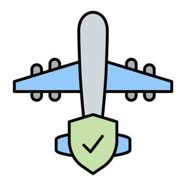 uçak ikonu vektör illüstrasyonu