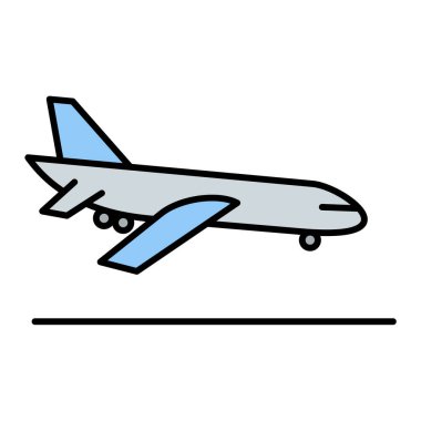 uçak ikonu vektör illüstrasyonu