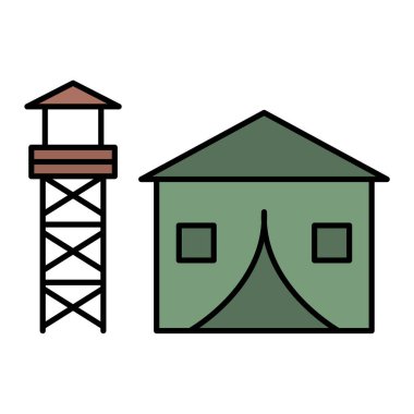 military base icon vector illustration design