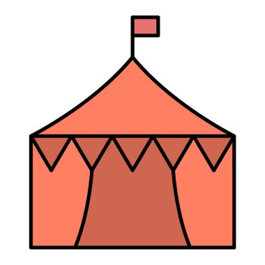 Sirk çadırı ikonu. Web için özet çizim vektör simgeleri