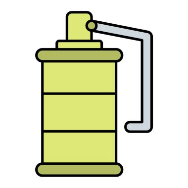 Çizgi film pil simgesinin vektör çizimi