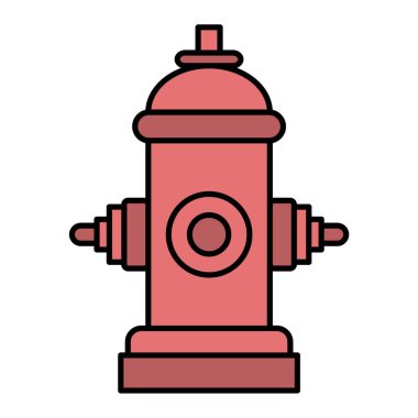 Yangın musluğu simgesi. Web için gaz söndürücü vektör simgelerinin özet çizimi