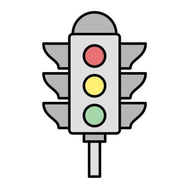 Trafik ışığı simgesi vektör illüstrasyonu