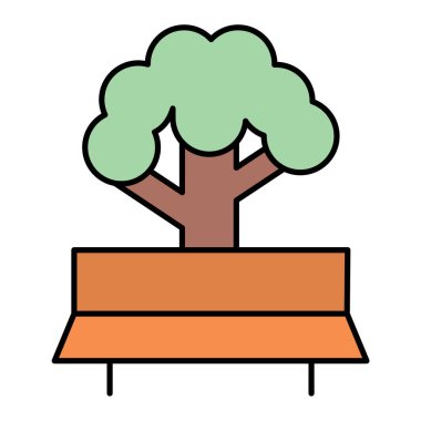 ağaç simgesi vektör illüstrasyonu