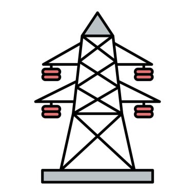 Elektrik ve enerji ikonunun vektör illüstrasyonu