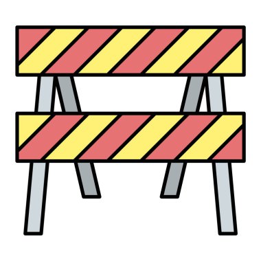 Bir bariyer simgesinin vektör illüstrasyonu