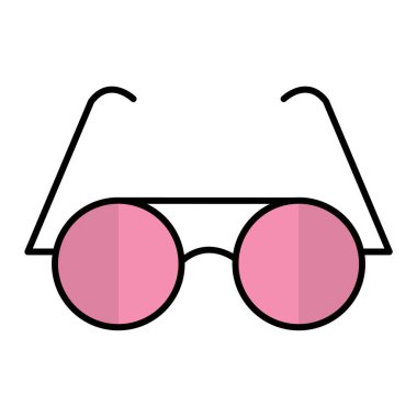 Güneş gözlüğü ve gözlük ikonu. vektör illüstrasyonu