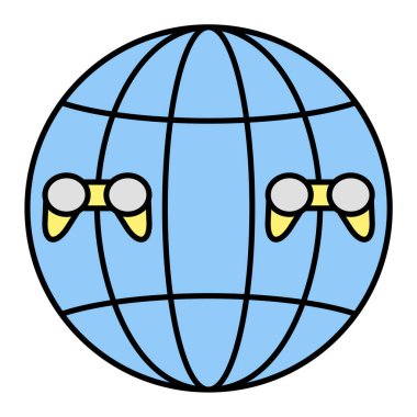 Dünya gezegeni vektör tasarımı içeren dünya