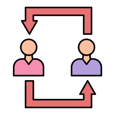 İş ve finans simgesinin vektör illüstrasyonu