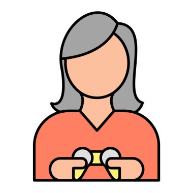 kadın avatar karakter vektör illüstrasyon tasarımı