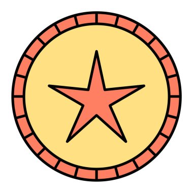 Yıldız. Web simgesi vektör illüstrasyonu