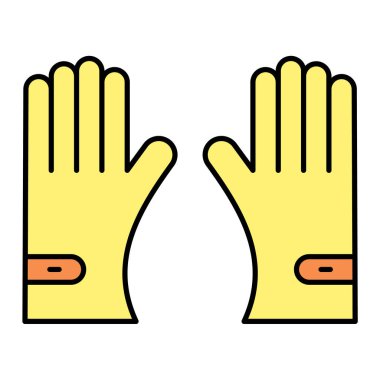 Eldiven simgesi vektör illüstrasyonu