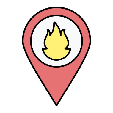 GPS simgesi, beyaz arkaplanda izole edilmiş vektör illüstrasyonu, kamp sembolü