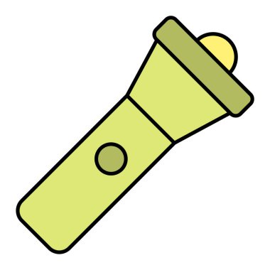 fener ikonu. Ağ için basit elektrik meşale vektör simgeleri çizimi