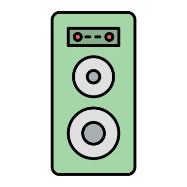 Konuşmacı simgesi. Web için basit ses vektör simgeleri çizimi