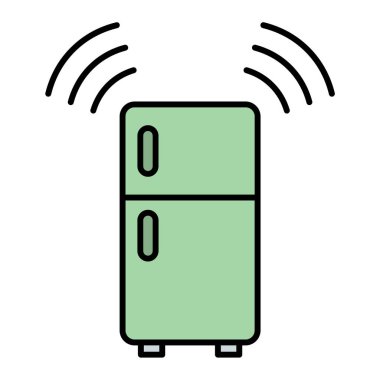 buzdolabı vektör simgesi modern basit illüstrasyon