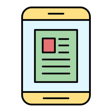 Akıllı telefon. Web simgesi basit illüstrasyon