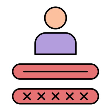 kullanıcı. Web simgesi basit illüstrasyon