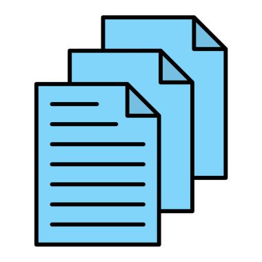 dosya belgesi simgesi, vektör illüstrasyonu