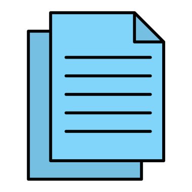 belge dosya simgesi vektör illüstrasyonu