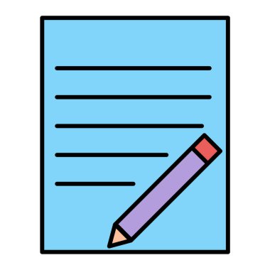 Belge. Web simgesi basit illüstrasyon