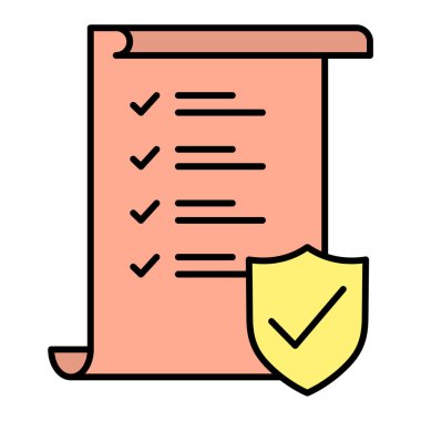 Kontrol listesi. Web simgesi basit illüstrasyon