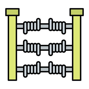 abacus ikon vektör illüstrasyonu