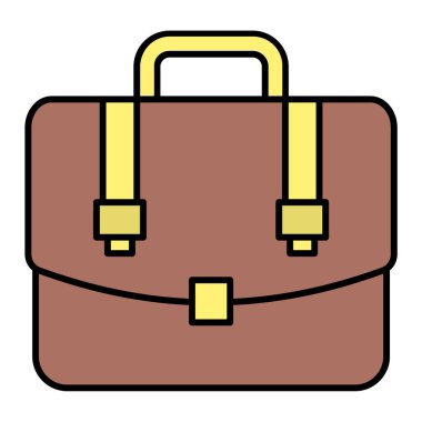 Çanta. Web simgesi basit illüstrasyon