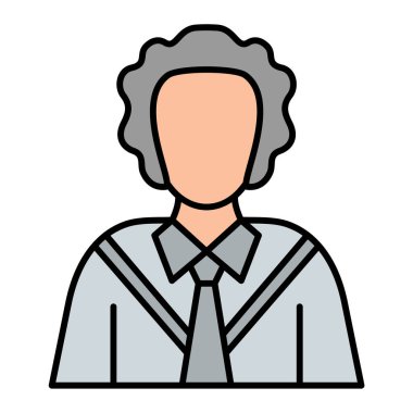 Avatar simgesi. Erkek ve kadın teması. Yalnız tasarım. vektör illüstrasyonu