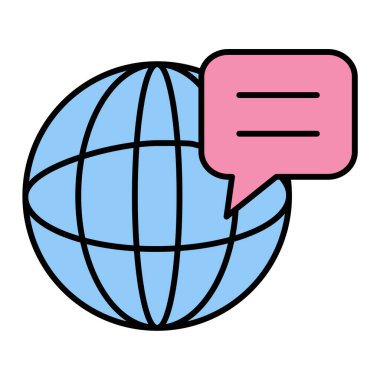 Konuşma baloncukları vektör illüstrasyon tasarımı ile sohbet balonu