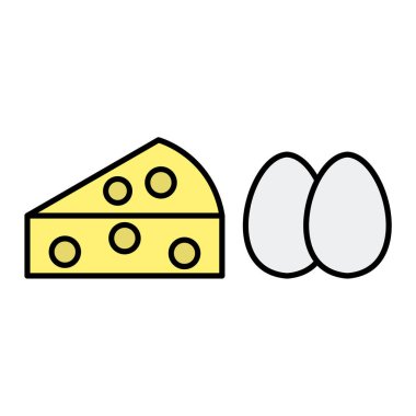 Peynir simgesi vektör illüstrasyonu