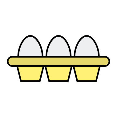 Yumurta ikonu vektörü. İnce çizgi işareti. izole edilmiş sınır sembolü çizimi