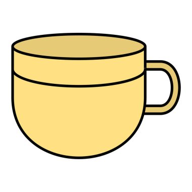 Kahve fincanı vektör çizimi olan bir fincan çay.