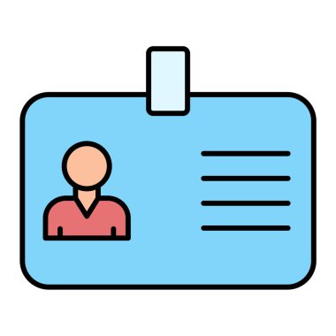 ID kart simgesi vektör illüstrasyonu