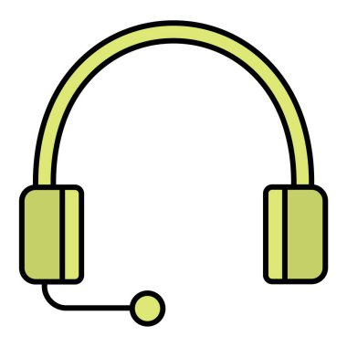 Kulaklık. Web simgesi basit tasarım