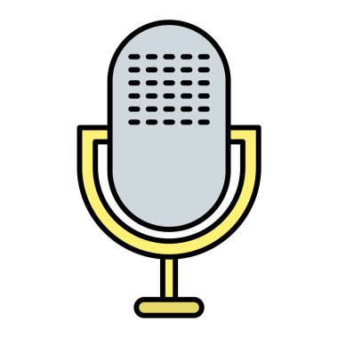 mikrofon simgesi vektör illüstrasyonu