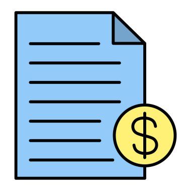 Fatura. Web simgesi basit illüstrasyon