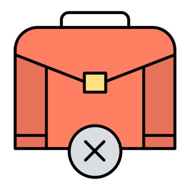 evrak çantası ikonu vektör illüstrasyonu