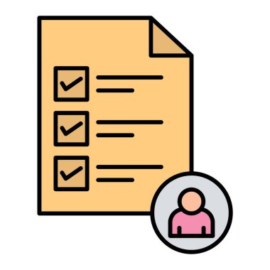 Kontrol listesi. Web simgesi basit illüstrasyon