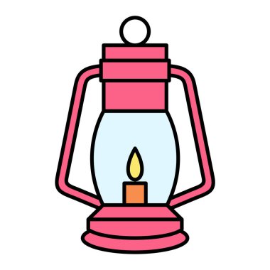 Lamba ikonu. Web için mum vektör simgelerinin özet çizimi