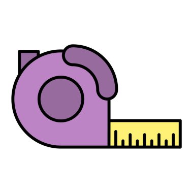 mezura simgesi. Web için yapı aracı vektör simgelerinin özet çizimi