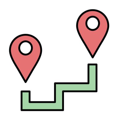 konum. Web simgesi basit illüstrasyon